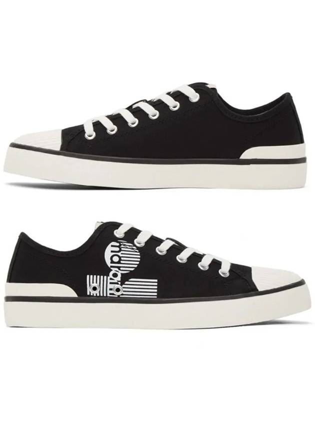 Binkoo Canvas Logo Low Top Sneakers Black - ISABEL MARANT - BALAAN 2