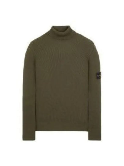 Men's Logo Patch Turtleneck Khaki - STONE ISLAND - BALAAN 2