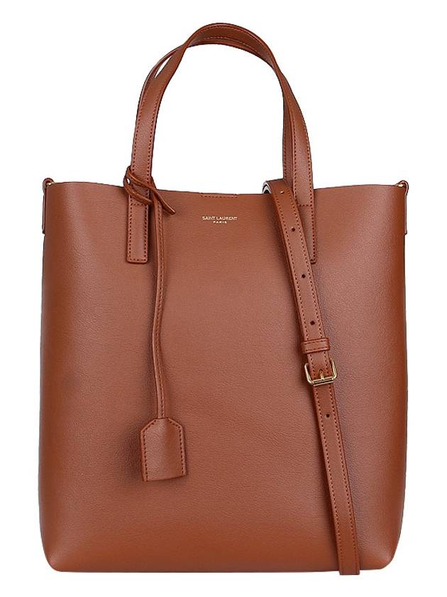 Shopping Toy Supple Leather Tote Bag Brown - SAINT LAURENT - BALAAN 2