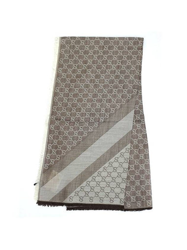 GG Jacquard Square Muffler Grey - GUCCI - BALAAN 1