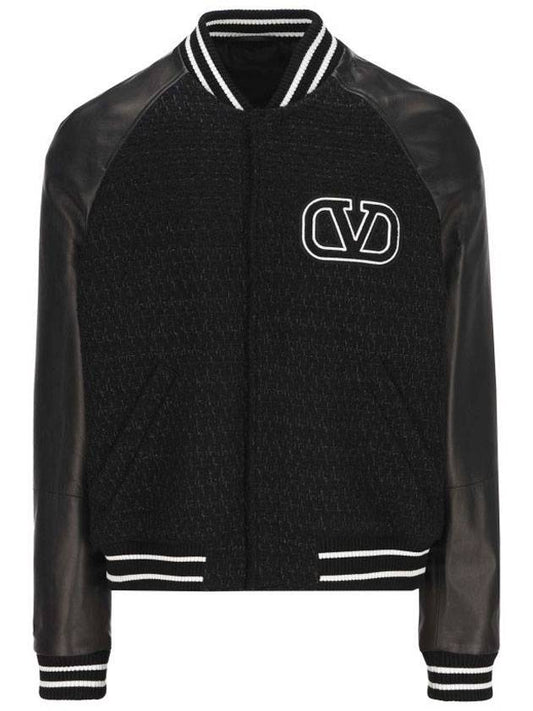 logo bomber jacket black - VALENTINO - BALAAN