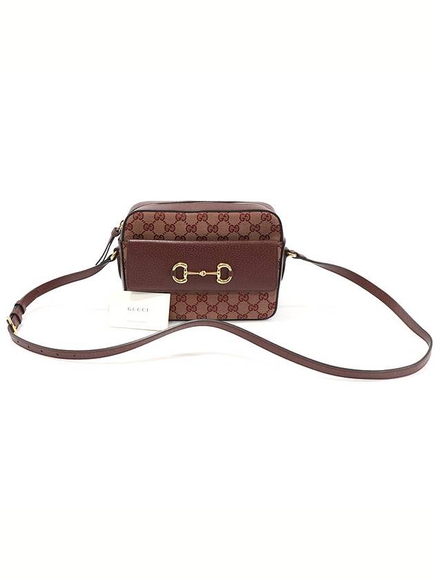 645454 GG Jagard Burgundy Leather Horsebit 1955 Small Shoulder Bag - GUCCI - BALAAN 1