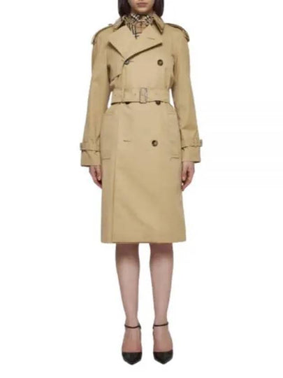 Notched Lapel Trench Coat Beige - BURBERRY - BALAAN 2