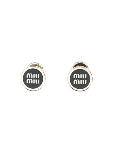 Enameled Metal Earrings Cornflower Blue - MIU MIU - BALAAN 1