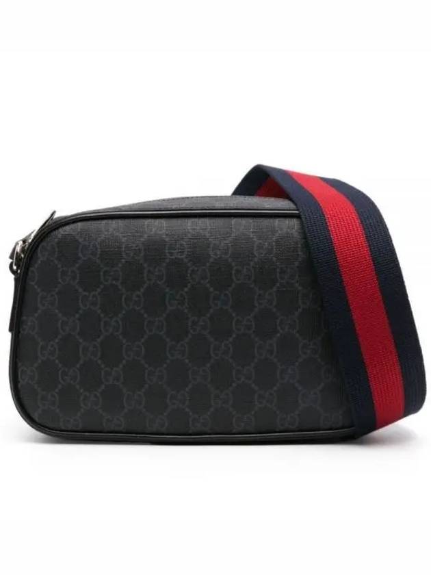 GG Supreme Fabric Leather Cross Bag Black - GUCCI - BALAAN 2