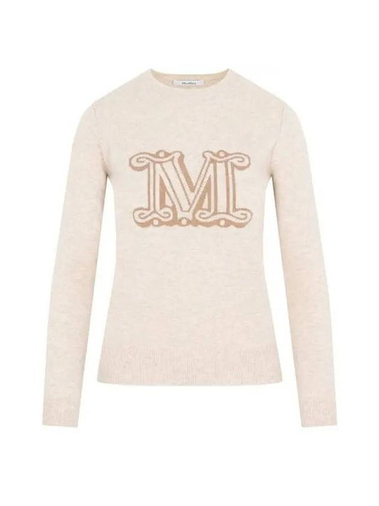 Women's Bimba Cashmere Knit Top Beige - MAX MARA - BALAAN.