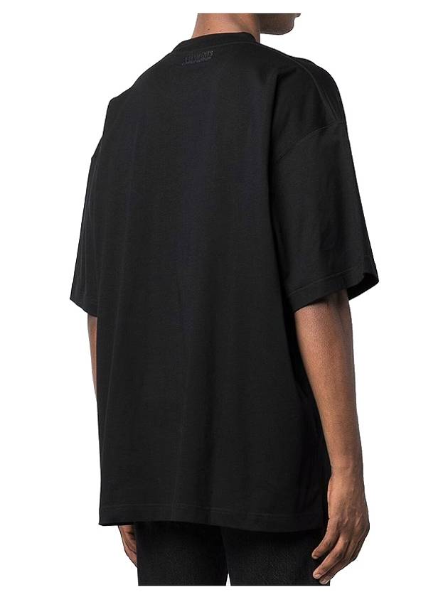 Multi Color Crystal Logo Short Sleeve T-Shirt Black - VETEMENTS - BALAAN 4