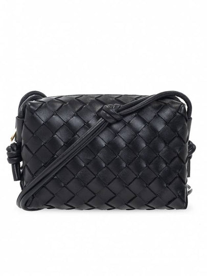 Intrecciato Loop Small Leather Cross Bag Black - BOTTEGA VENETA - BALAAN 2