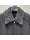 Fake Shearling Collar Zip-Up Jacket Grey - JUUN.J - BALAAN 5