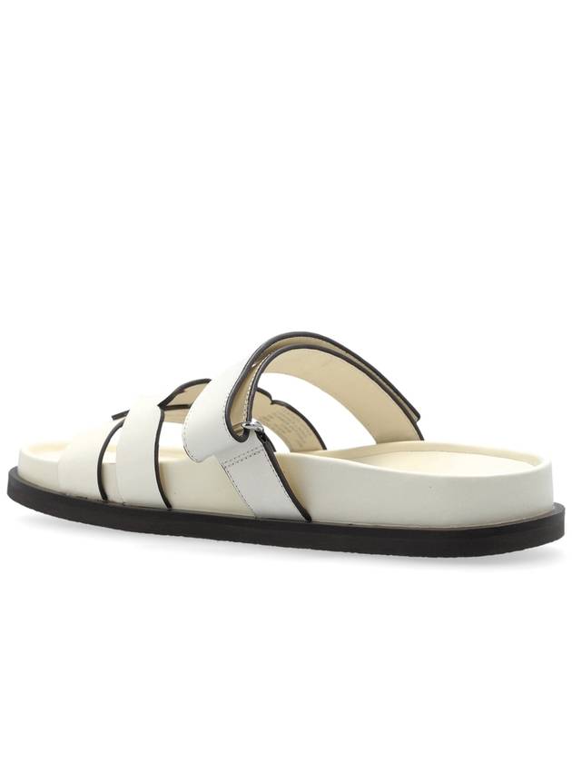 Tory Burch Leather Slides Ines, Women's, White - TORY BURCH - BALAAN 5