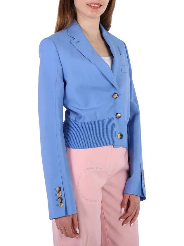 Burberry Ladies Vivid Cobalt Mohair-Wool Tailored Blazer Jacket, Brand Size 2 (US Size 0) - BURBERRY - BALAAN 2