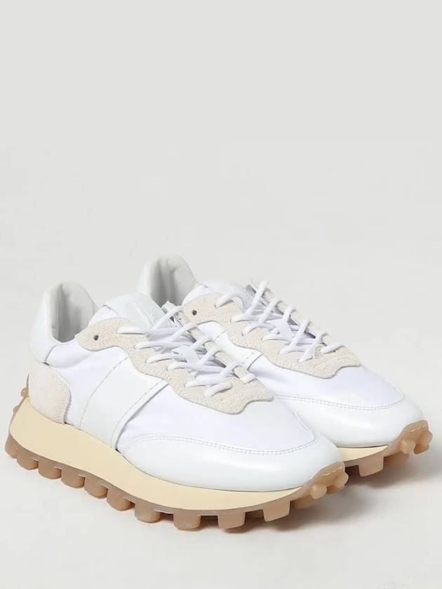 Women's Leather Fabric Low Top Sneakers White - TOD'S - BALAAN 3