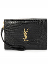 Monogram Cassandra Clutch Bag Black - SAINT LAURENT - BALAAN 2