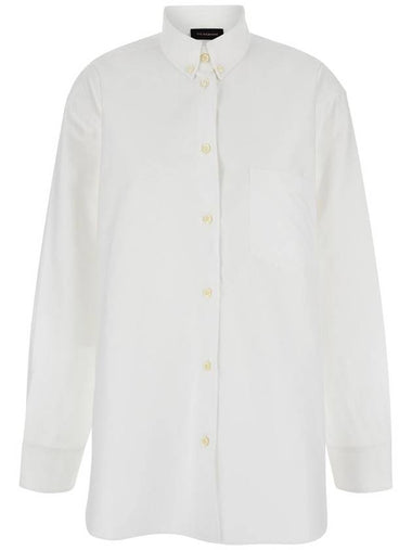 White Shirt With Buttons In Cotton Blend Woman - ANDAMANE - BALAAN 1