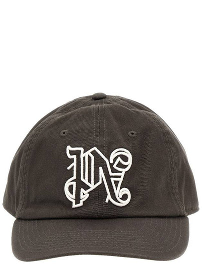 Embroidered Monogram Base Ball Cap Brown - PALM ANGELS - BALAAN 2