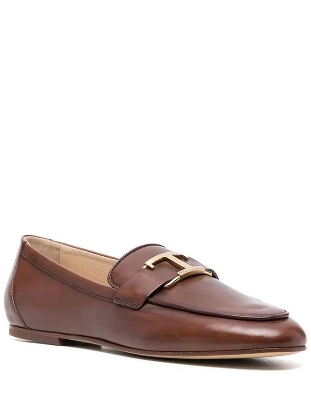 Tods T Timeless Leather Loafers Brown - TOD'S - BALAAN 3