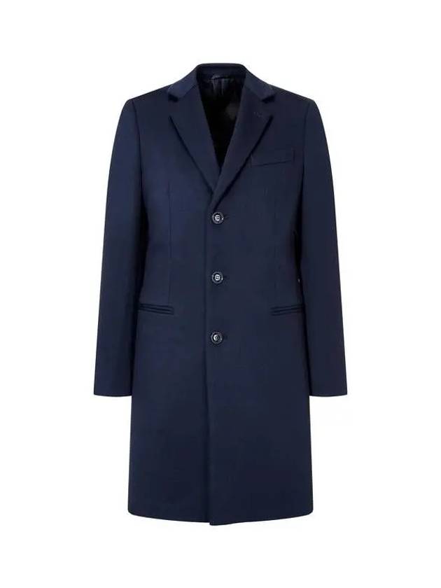 Men s Glossy Cashmere Single Coat Navy - GIORGIO ARMANI - BALAAN 1