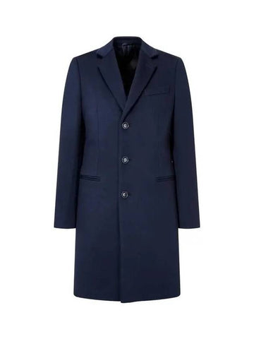 Men s Glossy Cashmere Single Coat Navy - GIORGIO ARMANI - BALAAN 1