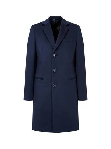 Men s Glossy Cashmere Single Coat Navy - GIORGIO ARMANI - BALAAN 1