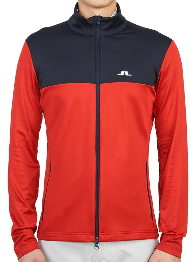 Banks Mid Layer Zip-Up Jacket Red - J.LINDEBERG - BALAAN 2