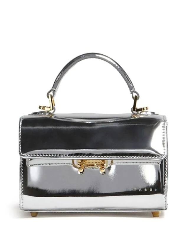 Relativity Mirror Leather Tote Bag Silver - MARNI - BALAAN 1