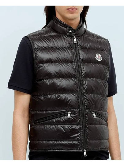 Gui Logo Patch Padded Vest Black - MONCLER - BALAAN 2