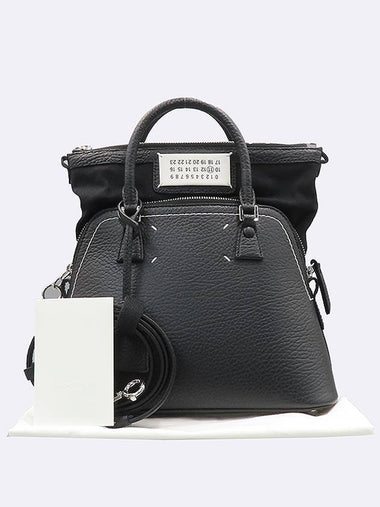 Maison Margiela S56WG0082 Black Leather 5AC Mini Tote Bag 2WAY - MAISON MARGIELA - BALAAN 1