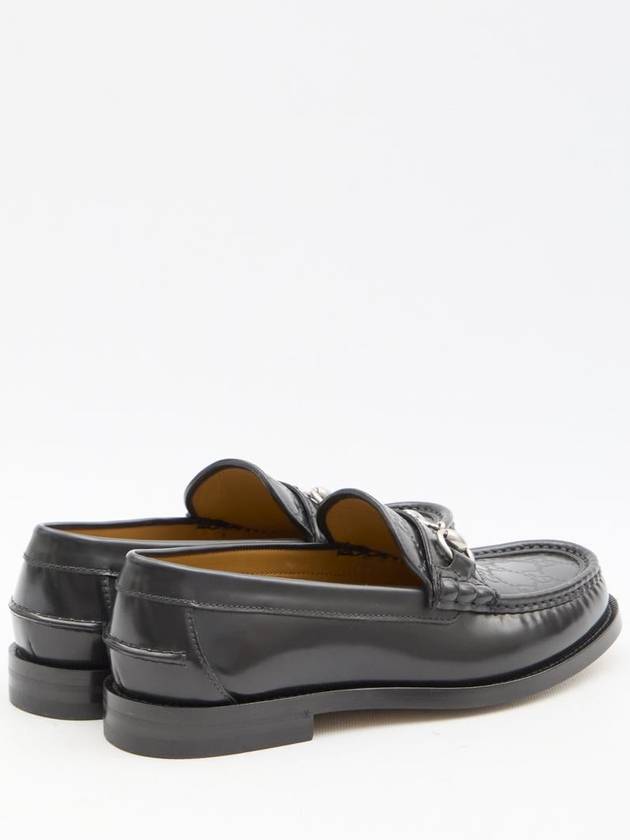 Men's GG Horsebit Leather Loafers Black - GUCCI - BALAAN 4