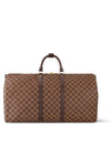 Keepall Bandoulier 55 Damier Eben Canvas Duffel Bag Brown - LOUIS VUITTON - BALAAN.