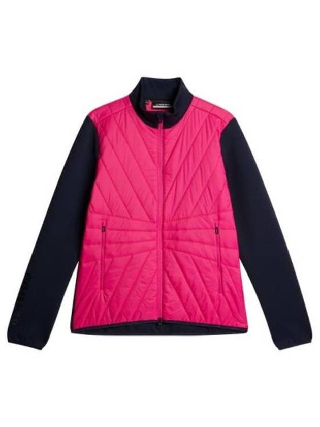 Women's Holma Quilt Hybrid Jacket Pink Peacock - J.LINDEBERG - BALAAN 2