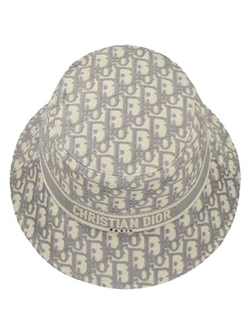 The Oblique Small Brim Bucket Hat Grey - DIOR - BALAAN 1