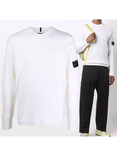 Shadow Project Wappen Patch Knit Top White - STONE ISLAND - BALAAN 2