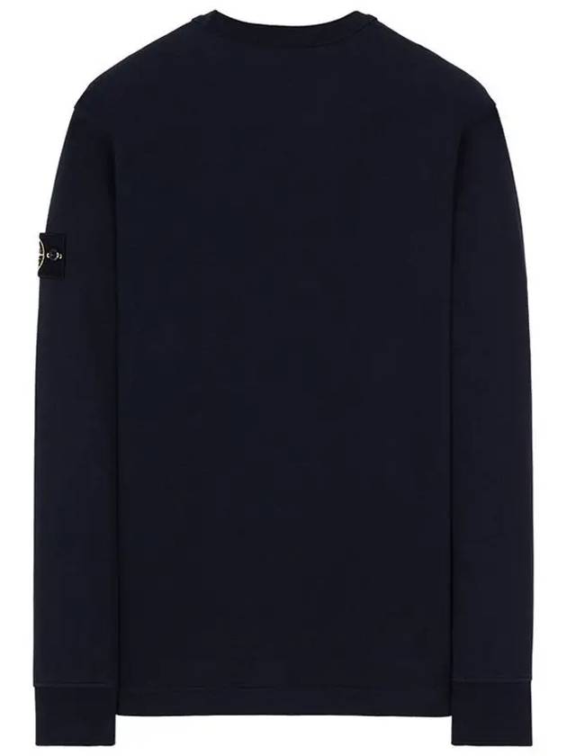 Logo Wappen Patch Crew Neck Long Sleeve T Shirt Navy - STONE ISLAND - BALAAN 4