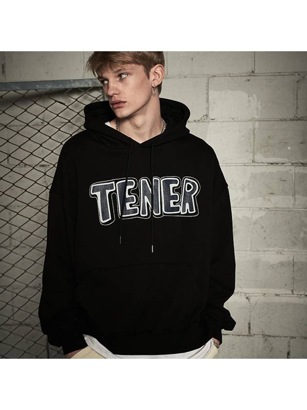 tnr printed embroidery hoodie black - TENER - BALAAN 2