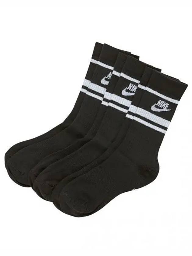 Sportswear Everyday Essential Crew Socks 3 Pack Black - NIKE - BALAAN 2