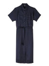 New Drew Midi Dress Navy - A.P.C. - BALAAN 2