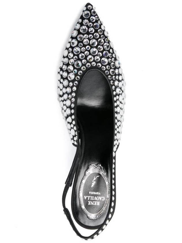 René Caovilla Gilda 80 Crystal Slingback Shoes - RENE CAOVILLA - BALAAN 4