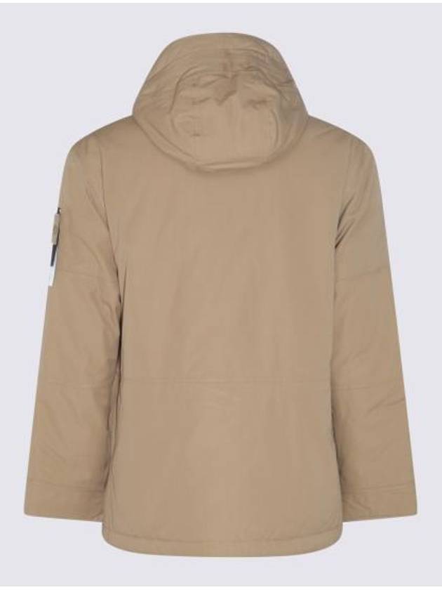 Ghost Piece Nylon Hooded Jacket Beige - STONE ISLAND - BALAAN 3