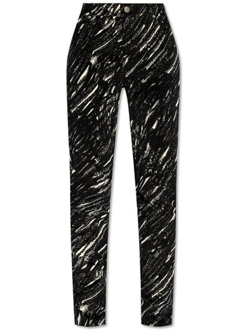 Marni Trousers With Velvet Finish, Women's, Black - MARNI - BALAAN 1