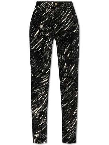 Marni Trousers With Velvet Finish, Women's, Black - MARNI - BALAAN 1