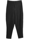 Pleated Straight Pants Black - ISSEY MIYAKE - BALAAN 2