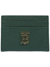 TB Logo Grained Leather Card Wallet Green - BURBERRY - BALAAN 2