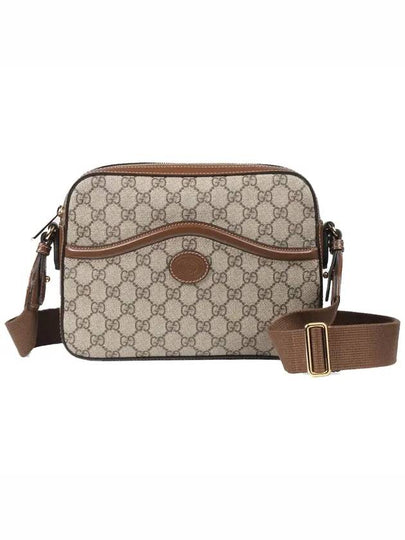 GG Supreme Interlocking G Detail Messenger Bag Beige Ebony - GUCCI - BALAAN 2