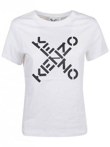 Big Cross Logo Short Sleeve T-Shirt White - KENZO - BALAAN 1