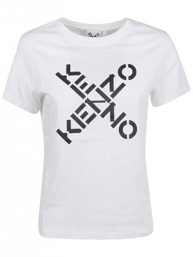 Big Cross Logo Short Sleeve T-Shirt White - KENZO - BALAAN 1