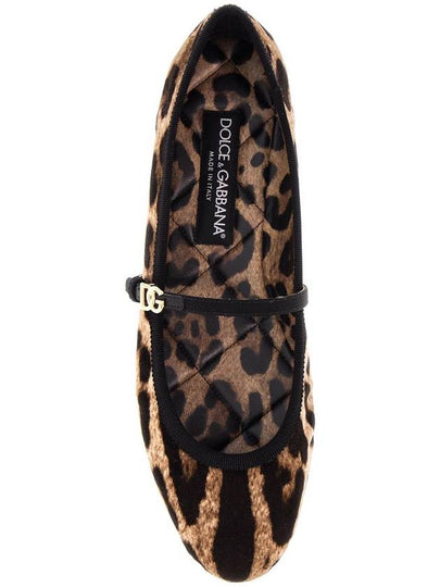 multicolor ballerinas in cotton and viscose with leopard print - DOLCE&GABBANA - BALAAN 2