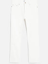 Women's Denim High Waist Cropped Jeans White - AMI - BALAAN 2