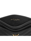 Gold Hardware Matelasse Caviar Leather Card Wallet Black - SAINT LAURENT - BALAAN 5