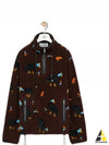 Bird Print Fleece Anorak Chocolate Brown - LOEWE - BALAAN 2