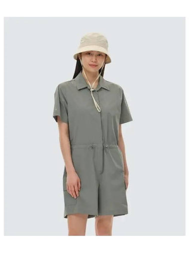 Thintech Women s Woven Shorts Jumpsuit Light Khaki S24MWSOP33 - SNOW PEAK - BALAAN 1